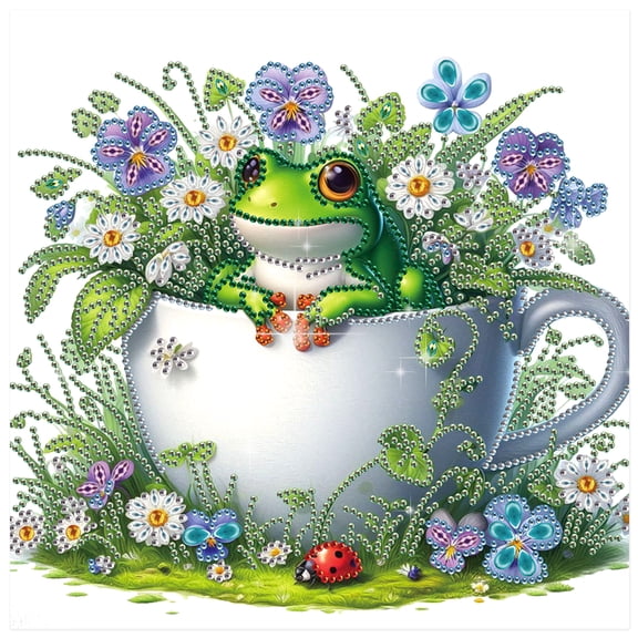 Flower Frog Diamond Painting Kits,5D DIY Diamond Art Kits for Adults for Home Decoration and Gift Selection11.8x11.8in