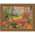 thumbnail image 1 of Flower Garden 24x20 Gold Ornate Wood Framed Canvas Art by Nolde, Emil, 1 of 2