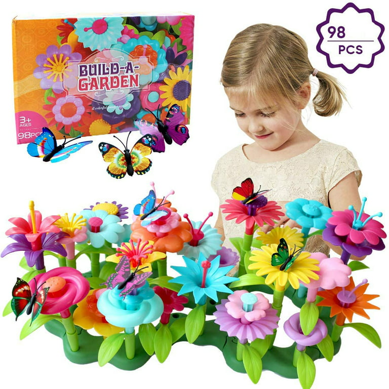 Dream Fun Gifts for 3 4 5 6 Year Old Girls Boy Kids Toys 4 5 6 7 Year Old Girl Toddler Gift Ideas Arts and Crafts for Kids DIY Flower Garden Building