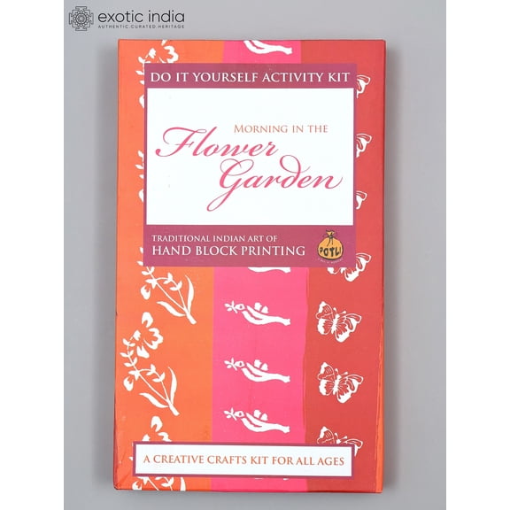Flower Garden - Handmade DIY Wooden Block Printing Craft Kit | Activity Kit for Kids