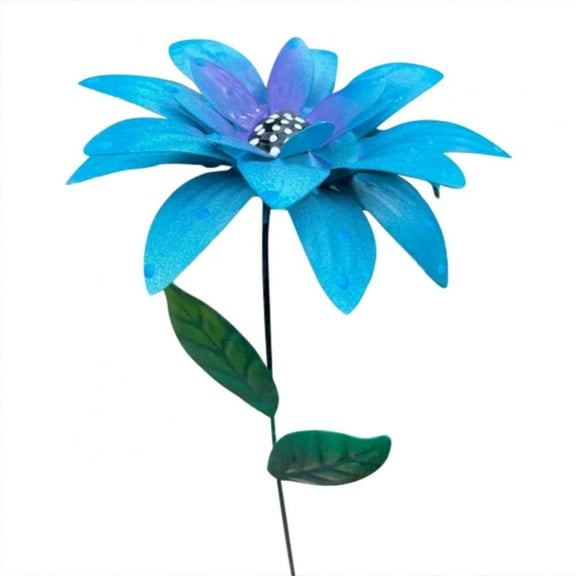 Flower Garden Stakes Decor, Outdoor Metal Colorful Flowers Yard Art, Rust Proof Metal Flower Stick, Indoor Outdoor Pathway Patio Lawn Decorations