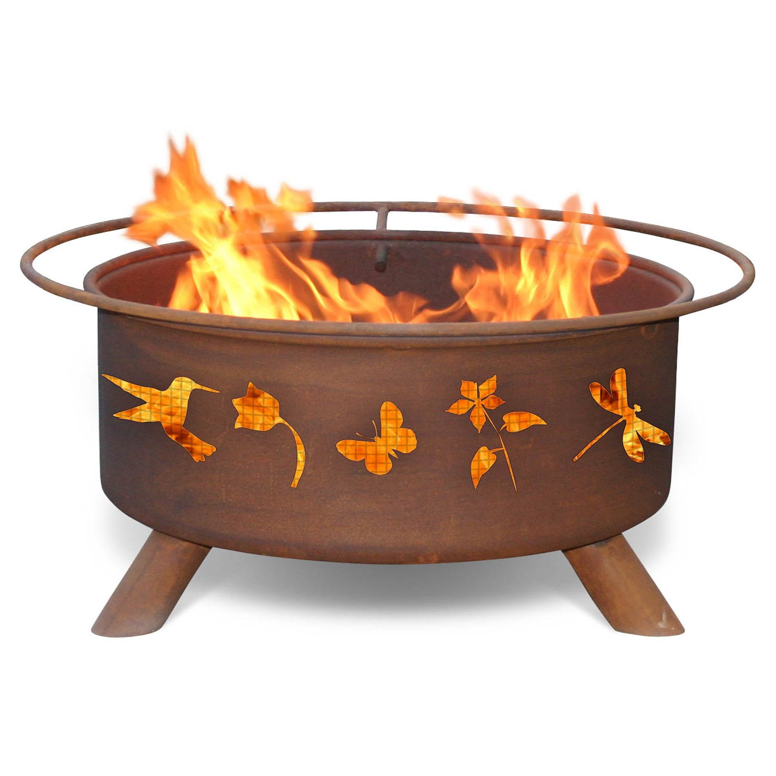 Flower & Garden Steel Fire Pit by Patina Products