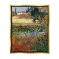 thumbnail image 1 of Flower Garden Van Gogh Vivid Painting Landscape Painting Metallic Gold Framed Art Print Wall Art, 1 of 6