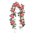thumbnail image 1 of Flower Garland 6ft Eucalyptus Garland Vines with Flowers for Wedding Reception Table Mantle Spring Room Decor Artificial Greenery, 1 of 4