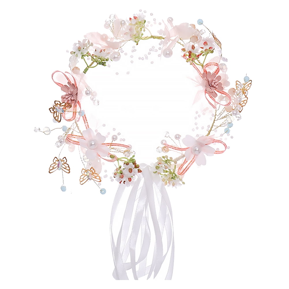 Blumen-Stirnband / Haarkranz Aus Kunstblumen - Für Hochzeit, Beach-Party Oder Festival