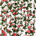 thumbnail image 1 of Flower Garland Rose Vines, 6 Strands 3Ft Flowers Vines for Bedroom, Rose Flower Garland Decoration, Rose Floral Garland for Room Table Birthday Wedding Party Garden Wall Decor, 1 of 5