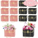 Lilgiuy Clearance Flower Box Packing Bags Flower Packaging Box Plastic Clear Flower Bouquet Bags with Handle Packaging(Ribbon Not Included) Holiday Gifts