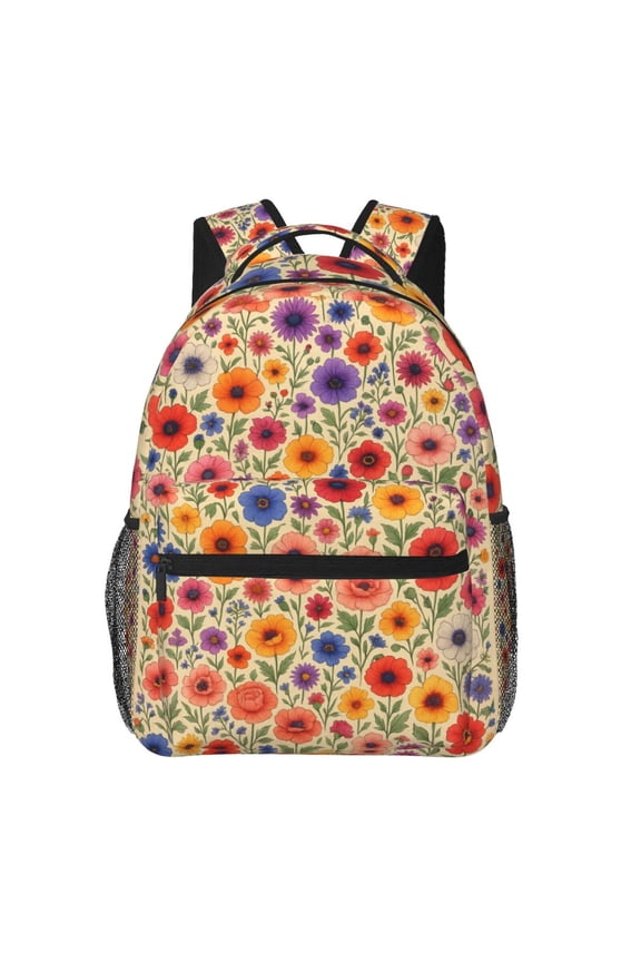 Flower Gift Decoration Backpack Lightweight Rucksack Travel Bag for Men and Women
