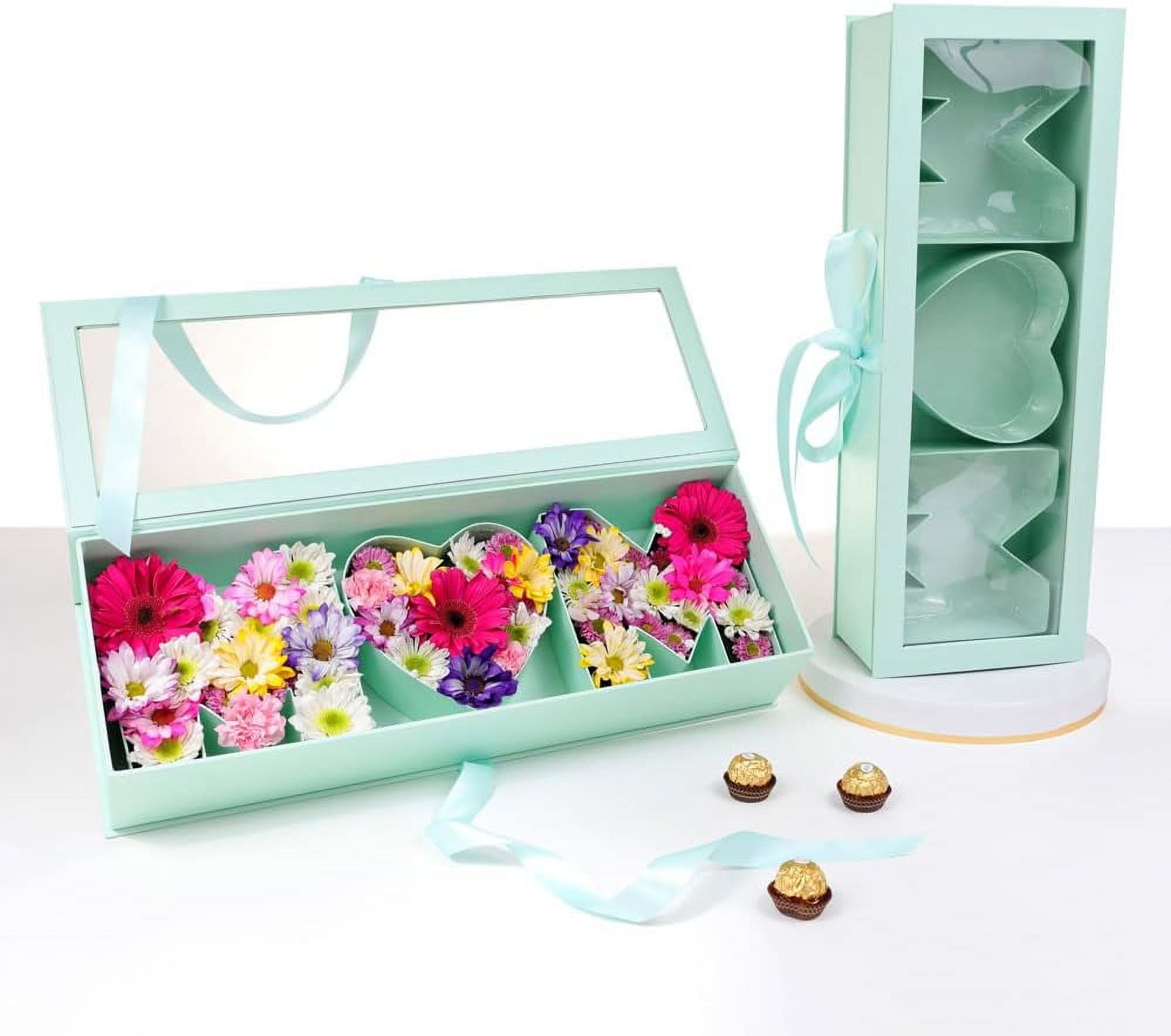 Flower Gift Letter Shaped Fillable Box, With Plastic Liner, Size 22″ X
