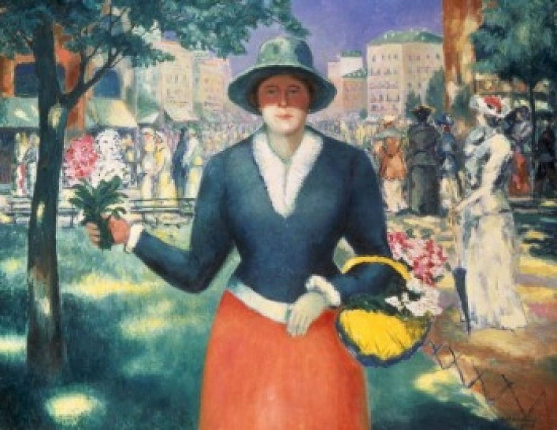 Flower Girl 1903 Kazimir Malevich (1878-1935 Russian) Oil on canvas State Russian Museum St Petersburg Russia Canvas Art - Kazimir Severinovic Malevich (24 x 36)