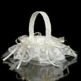 thumbnail image 1 of Flower Girl Baskets for Wedding,Ivory Flower Girl Basket With Satin Handle Bowknot ,Wedding Baskets for Flower Girls,Candy Storage Basket,Wedding Party Celebrations Home Decoration, 1 of 6