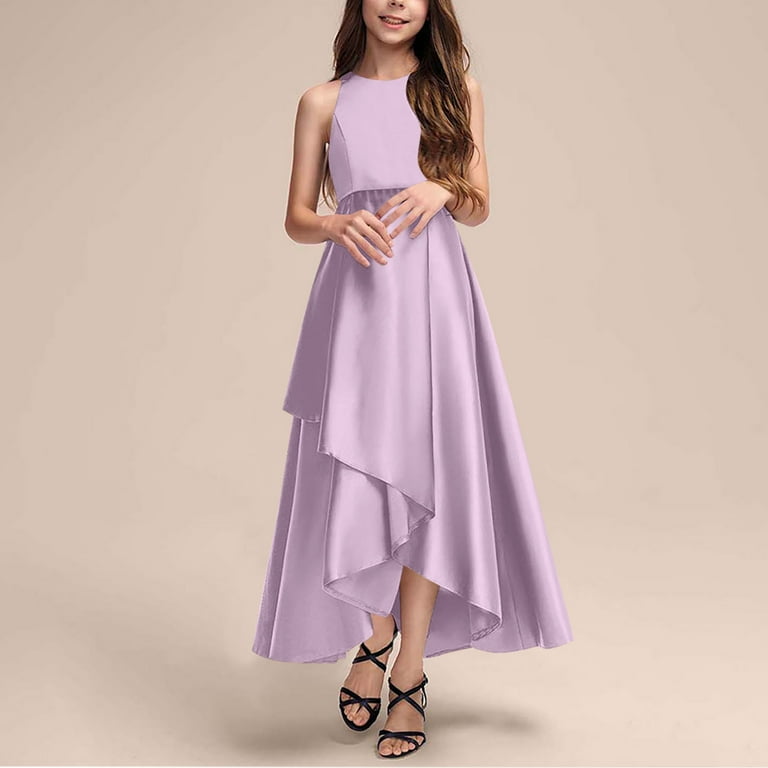 a-line scoop neck asymmetrical satin evening dress A-line Satin Scoop Neck Red Long Prom Dress Formal Dress PSK356 US12 / Red