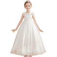 thumbnail image 1 of Flower Girl Dress Applique First Communion Special Occasion Wear for Kids Stylish and Adorable Dress for Wedding (2 -3Years）, 1 of 9