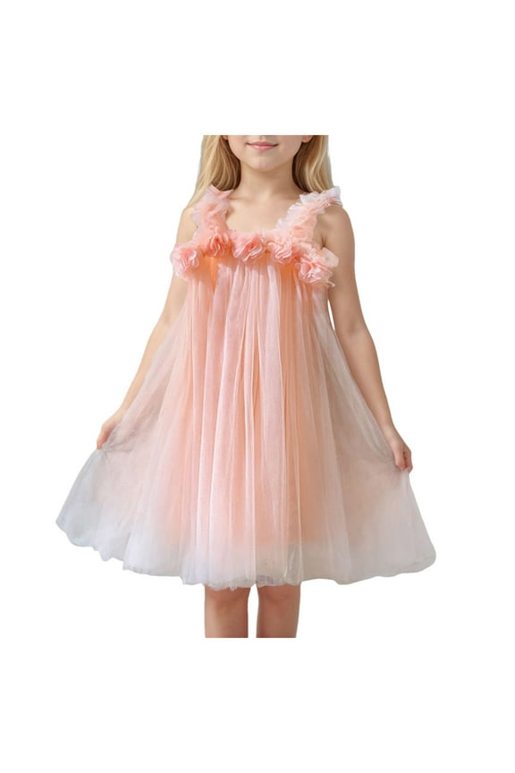 Flower Girl Dress Baby Girl Tutu Rainbow Dresses, Toddler Tulle Sleeveless Sequin Stars Dress, Princess Layered Soft Dress Birthday Outfit