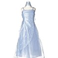 thumbnail image 1 of Flower Girl Dress Beaded Organze Overlay Double Spaghetti Straps Baby Blue 10 HC1215, 1 of 2