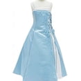 thumbnail image 1 of Flower Girl Dress Caviar Beaded Flower with Croset Tied on Side Baby Blue 10 HC1099, 1 of 2