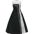 thumbnail image 1 of Flower Girl Dress Caviar Beaded Flower with Croset Tied on Side Black 16 HC1099, 1 of 3