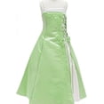 thumbnail image 1 of Flower Girl Dress Caviar Beaded Flower with Croset Tied on Side Sage 12 HC1099, 1 of 2