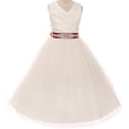 thumbnail image 1 of Flower Girl Dress Communion Bridesmaid Mix & Match for Big Girl Ivory Burg 14 276CB, 1 of 3