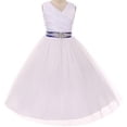 thumbnail image 1 of Flower Girl Dress Communion Bridesmaid Mix & Match for Big Girl White Royal 12 276CB, 1 of 3