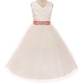 thumbnail image 1 of Flower Girl Dress Communion Bridesmaid Mix & Match for Little Girl Ivory Coral 10 276CB, 1 of 3