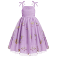 thumbnail image 1 of Flower Girl Dress Elegant Thin Strap Tulle Skirt Princess Gown Perfect for Weddings Birthdays and Special Occasions Purple-8Y, 1 of 8
