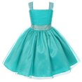 thumbnail image 1 of Flower Girl Dress Feature Studded Strap & Wasitband Rhinestone for Little Girl Jade 10 CC 1195, 1 of 2
