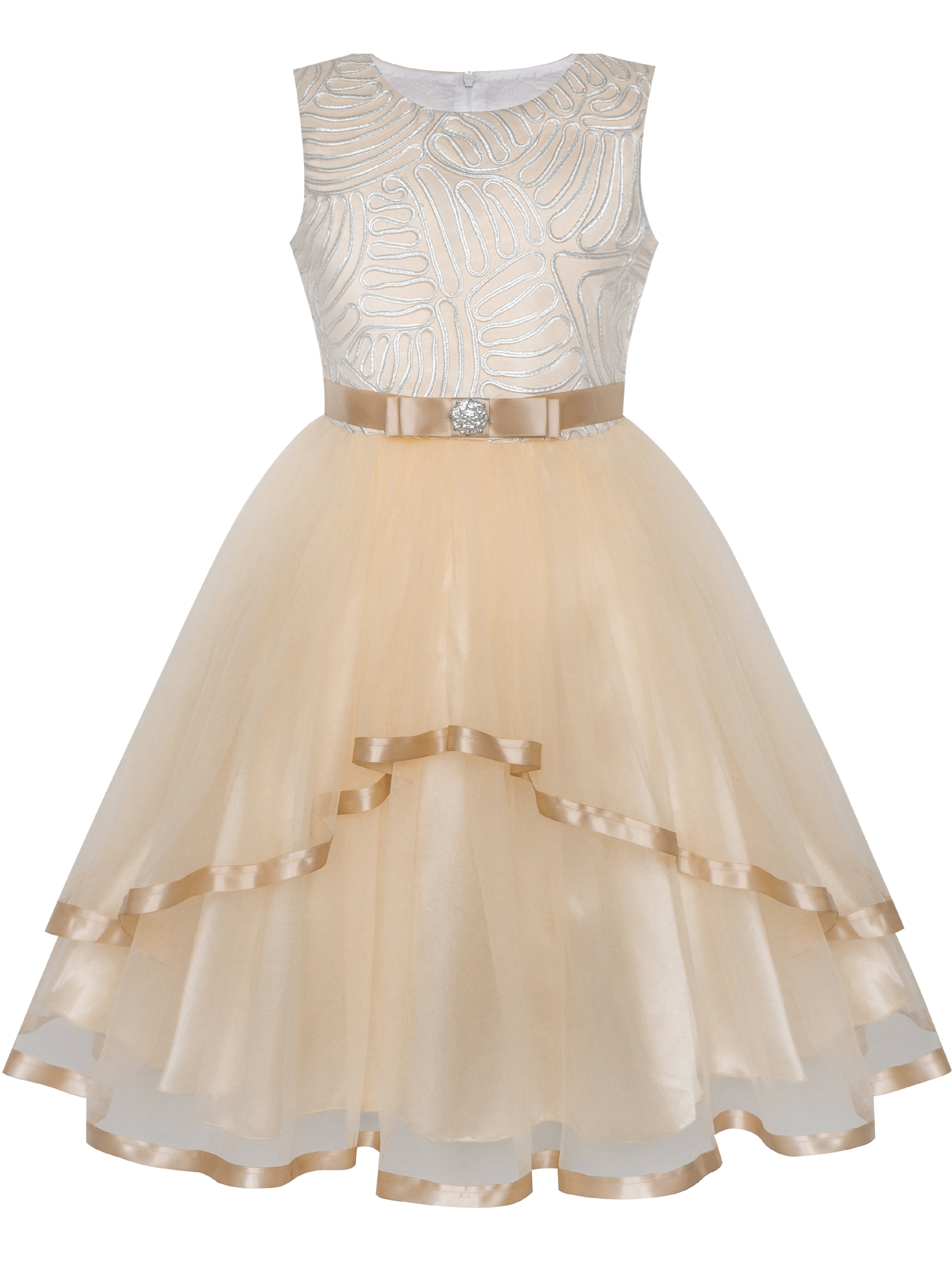 Flower Girl Dress Ivory Wedding Party Bridesmaid Dress 4 Years - Walmart  Business Supplies