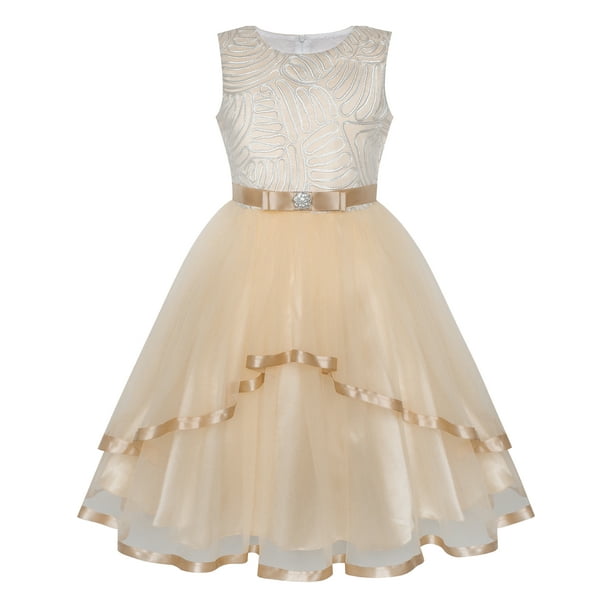 Flower Girl Dress Ivory Wedding Party Bridesmaid Dress 4 Years - Walmart  Business Supplies