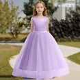 thumbnail image 1 of Flower Girl Dress Kids Short Sleeves Purple Dress Girls Fall Winter Dresses Girls Formal Dresses Christmas Dress 7-8 year, 1 of 5