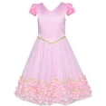 thumbnail image 1 of Flower Girl Dress Pink Floral Wedding Bridesmaid Party 6 Years, 1 of 8
