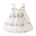thumbnail image 1 of Flower Girl Dress Sleeveless Embroider Princess Dress Dance Party Floral Clothes Little Girl Dresses White 2-3 Years, 1 of 4