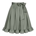 thumbnail image 1 of Flower Girl Dress Solid Color Kids Apron Skirt Half Apron Party Girl Back to School Dress Size 3-12T, 1 of 2