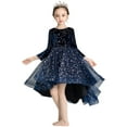 thumbnail image 1 of Flower Girl Dress,Toddler Girls Sequin Glitter Party Carnival Gown,Princess Formal Dress,Toddler Girl Dress,Navy,9-11 Years, 1 of 7