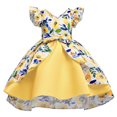 thumbnail image 1 of Flower Girl Dress for Wedding Birthday Pageant Tea Party Ruffles Layered Gown Dress, 1 of 7