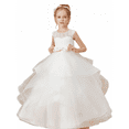 thumbnail image 1 of Flower Girl Dresses for Wedding Tulle First Communion Dress Lace Appliques Girls Pageant Ball Gown (Ivory 2 -3Years）, 1 of 8