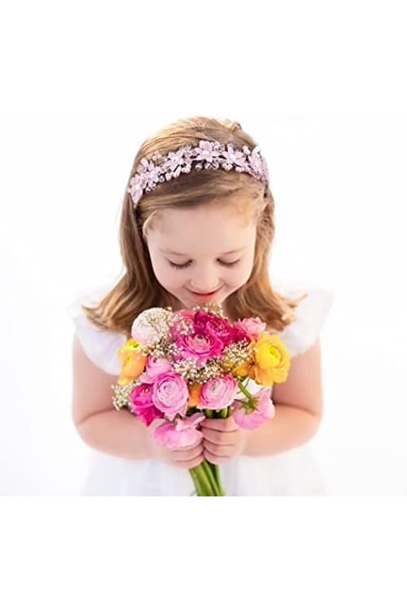 Flower Girl Headband for Women's Wedding, Princess Crown for Birthday, First Communion