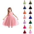 thumbnail image 1 of Flower Girl Piano Recital Dress – Bridal-Style Tulle Princess Gown, Formal Wedding Party Outfit, Sophisticated Pair to Pink Dress for Girls Ensemble Looks, 1 of 5