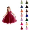 thumbnail image 1 of Flower Girl Piano Recital Dress – Bridal-Style Tulle Princess Gown, Formal Wedding Party Outfit, Sophisticated Pair to Pink Dress for Girls Ensemble Looks, 1 of 5
