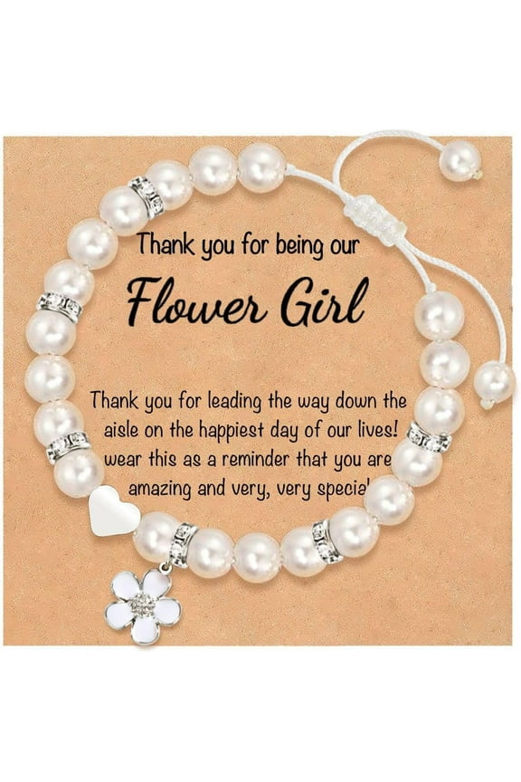 Flower Girl Proposal Bracelets,Proposal Gift,Thank You Being Our Flower Girl,Flower Girl Bridesmaid Wedding Gifts With Jewelry Box