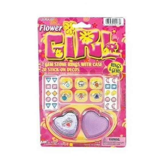 Flower Girl Rings and Gems by DDI (Pack of 2)