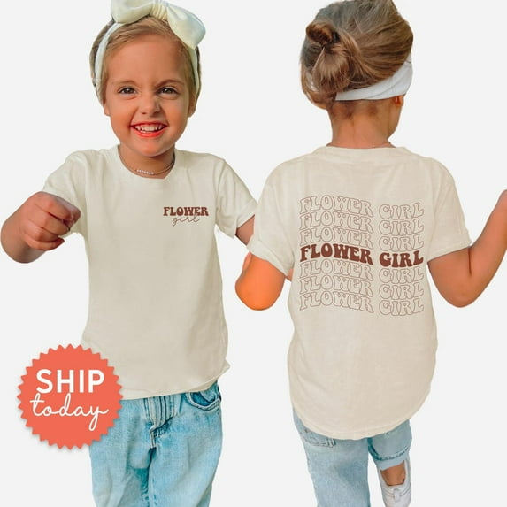 Flower Girl Shirt, Front And Back Tees For Toddler Girl, Wedding Ceremony Apparel, Petal Patrol Proposal Gift, (Fbc-Wed20), New Born, Baby Shower Gift, New Parents Gift