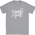 thumbnail image 1 of Flower Girl T-Shirt Marriage Married Groom Family Friend Group Gift Tee - Heather Grey, XL, 1 of 1