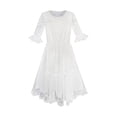 thumbnail image 1 of Flower Girls Dress Off White Lace Wedding Pageant Party 5 Years, 1 of 8