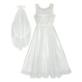 thumbnail image 1 of Flower Girls Dress Off White Wedding Veil First Communion 12, 1 of 4