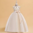thumbnail image 1 of Flower Girls Dress Puffy Tutu Floral Dress Off-Shoulder Princess Dress Wedding Birthday Party First Communion Gown with Bow, 1 of 5