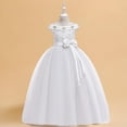 thumbnail image 1 of Flower Girls Dress Puffy Tutu Floral Dress Off-Shoulder Princess Dress Wedding Birthday Party First Communion Gown with Bow Big Save 2025, 1 of 7