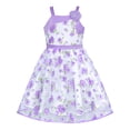 thumbnail image 1 of Flower Girls Dress Purple Floral Tank Wedding Party Pageant 6 Years, 1 of 7