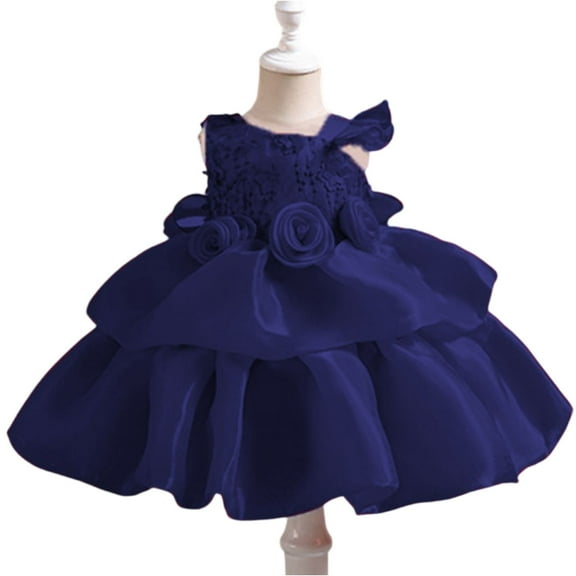 Flower Girls Dress Rainbow Tutu Birthday Party Princess Dress Pageant Gown