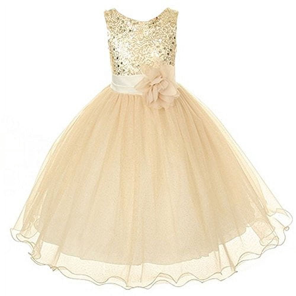 BNY Corner Flower Girl Dress – Sequin & Beaded Silver/Black Dress For Special Occasions - View #3